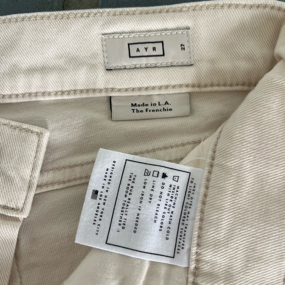 *SOLD* AYR Frenchie Jeans in Tahitian Vanilla, Sz 27 - Picture 6 of 6